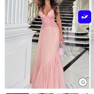 Elegant Pink Evening Gown
